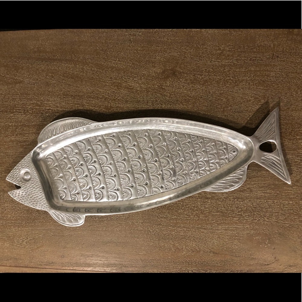 Silver Fish Serving Tray